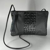 Croc Embossed / Leather Cossbody - Shoulder Handbag