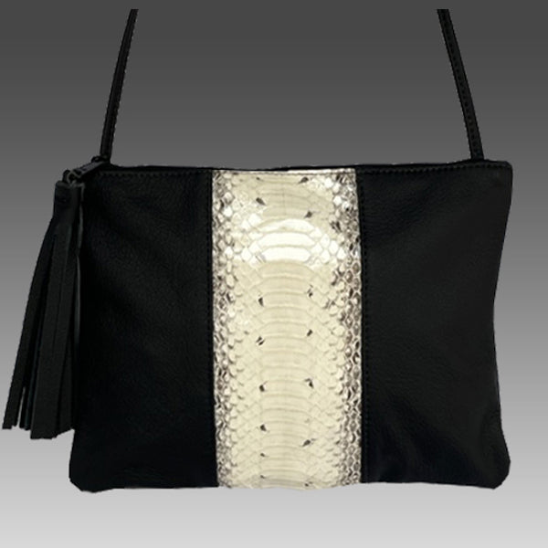 Watersnake / Leather Crossbody - Shoulder Handbag