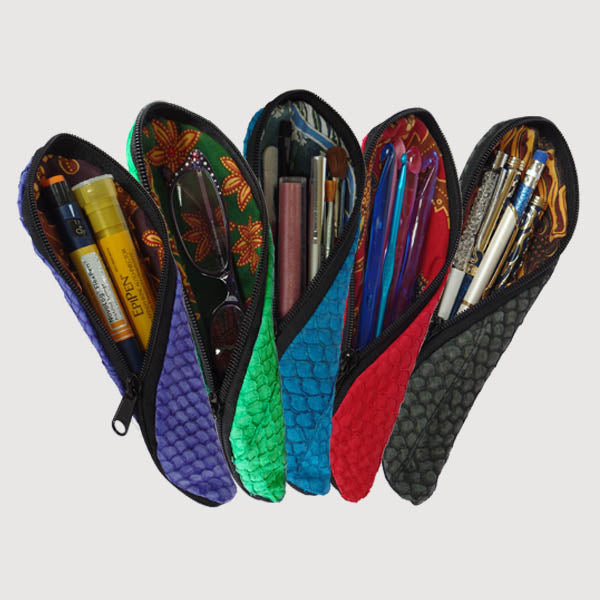 fish leather accessories Fish skin leather pen case / pen holder – Col de Mar