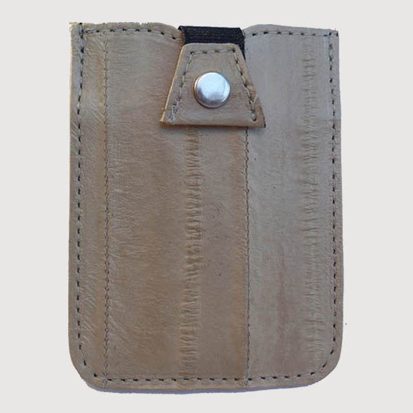 leather credit card sleeve Eel Leather Credit Card holder