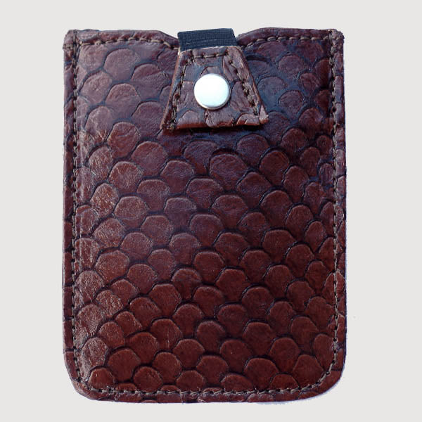 Fish Leather Credit Card Case - Brown Fish Leather Credit Card Case - Brown
