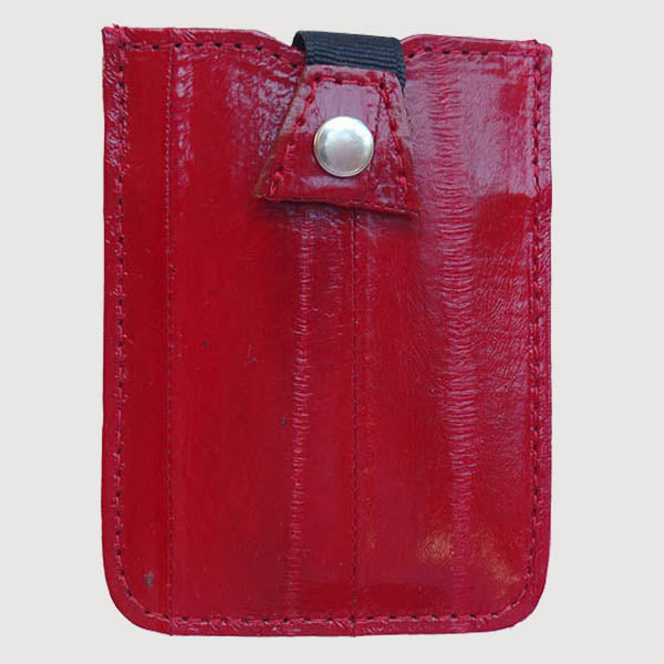 Eel Leather Credit Card Case - red Eel Leather Credit Card Case - red